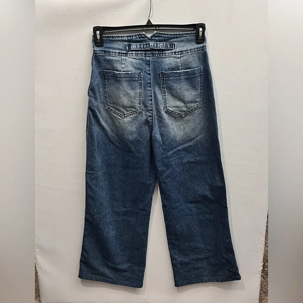 House of Harlow 1960 x REVOLVE Blue High Waist Wide Leg Cropped Jeans 28